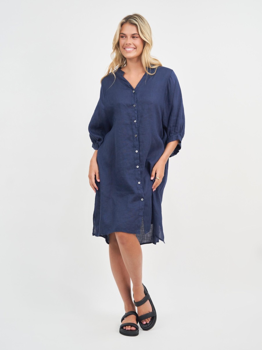 Dresses Vendor | Exaggerated Sleeve Linen Dress Worthier - Florence Store