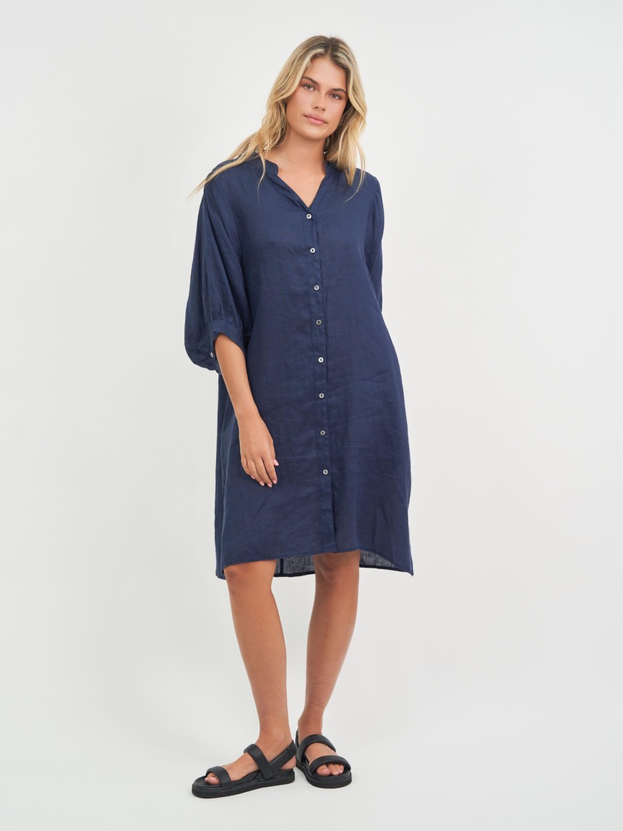 Dresses Vendor | Exaggerated Sleeve Linen Dress Worthier - Florence Store