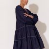 Dresses Vendor | Tiered Denim Dress - Navy - Adorne - Florence Store