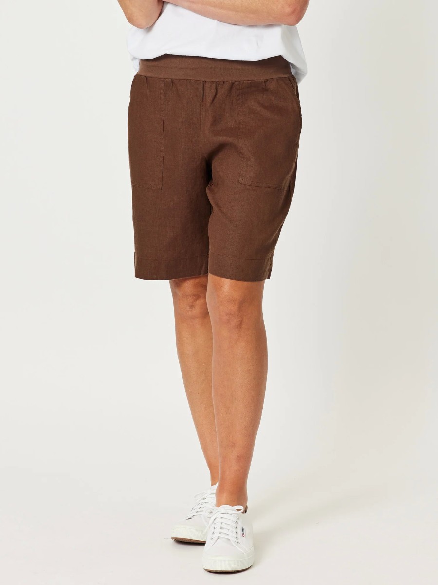 Bottoms Vendor | Jersey Waist Linen Short Gordon Smith - Florence Store