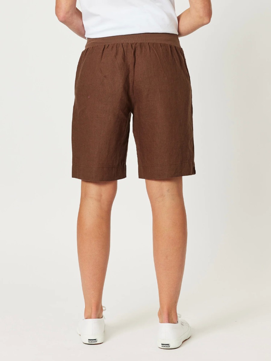 Bottoms Vendor | Jersey Waist Linen Short Gordon Smith - Florence Store