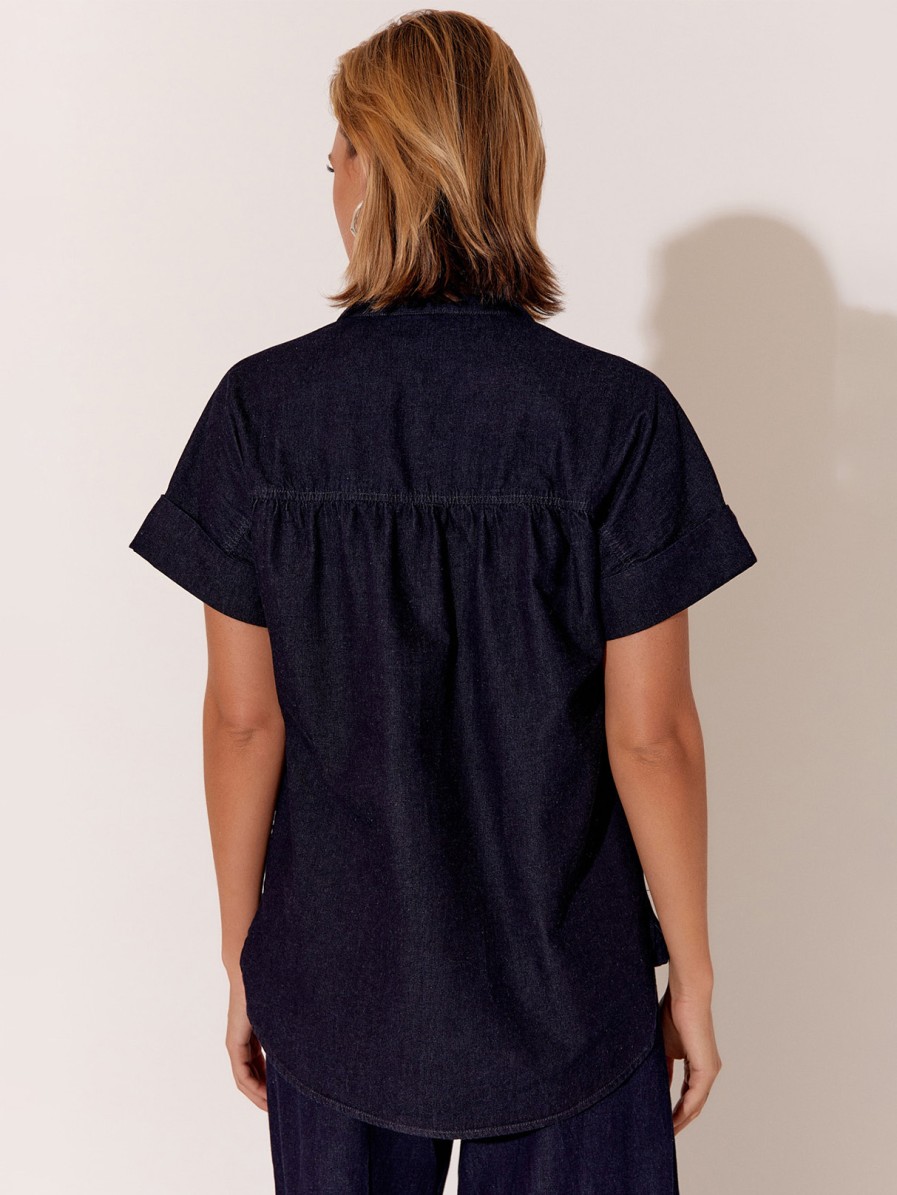 Tops Vendor | Relaxed Denim Shirt - Denim - Adorne - Florence Store