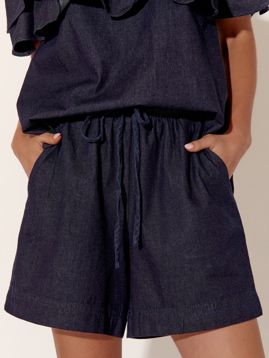 Bottoms Vendor | Denim Relaxed Short - Navy - Adorne - Florence Store