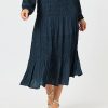 Bottoms Vendor | Luxe Nehru Skirt - Navy - Hammock & Vine - Florence Store