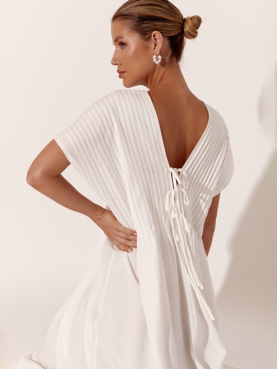 Dresses Vendor | Pleat Neckline Dress Adorne - Florence Store