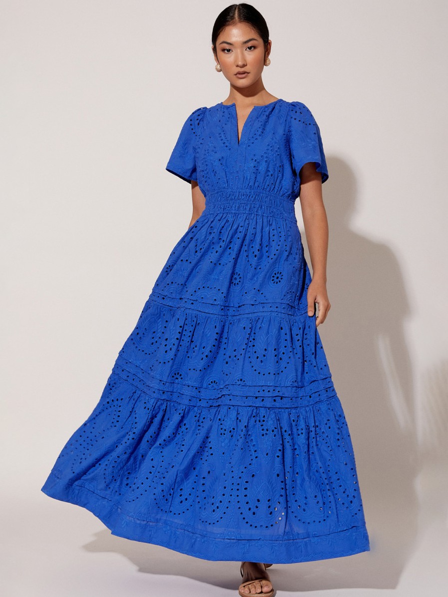 Dresses Vendor | Vee Pleat Broderie Dress Adorne - Florence Store