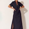 Dresses Vendor | Stitch Detail Maxi Dress - Denim - Adorne - Florence Store