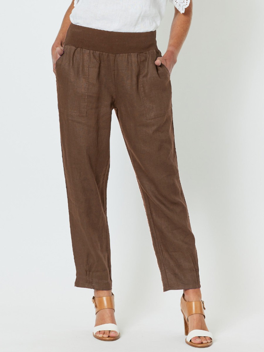 Bottoms Vendor | Jersey Waist Linen Pant Gordon Smith - Florence Store