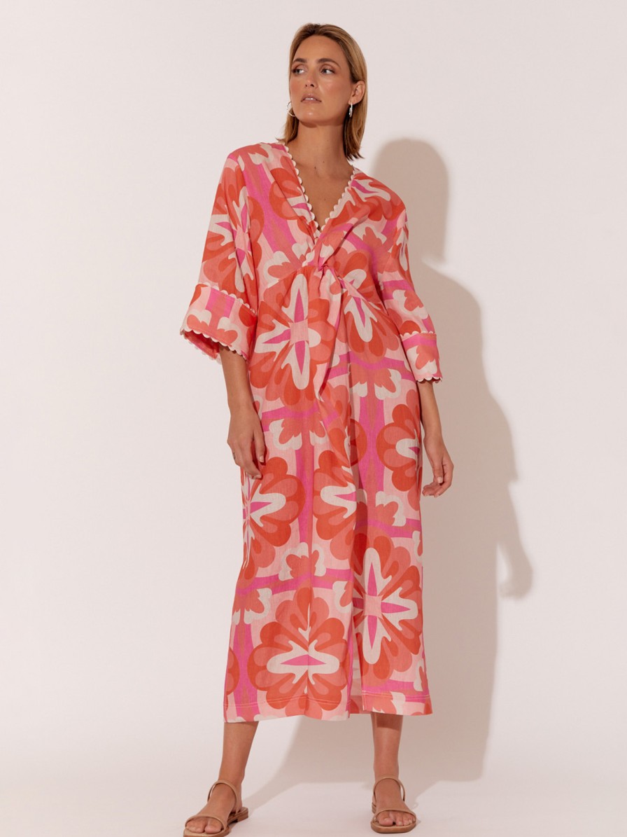 Dresses Vendor | Twist Waist Kaftan Dress - Tangerine - Adorne - Florence Store