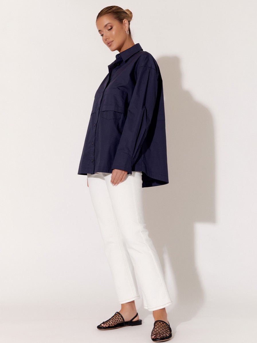 Tops Vendor | Pleat Detail Poplin Shirt Adorne - Florence Store