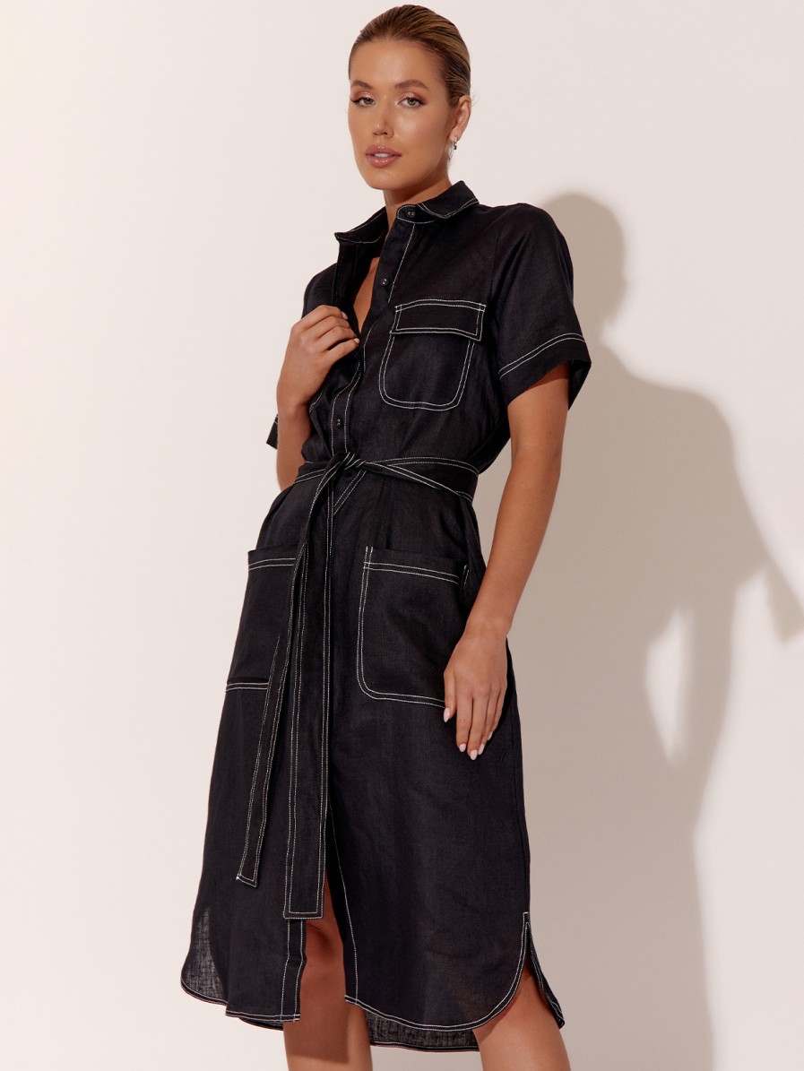 Dresses Vendor | Stitch Linen Shirt Dress Adorne - Florence Store