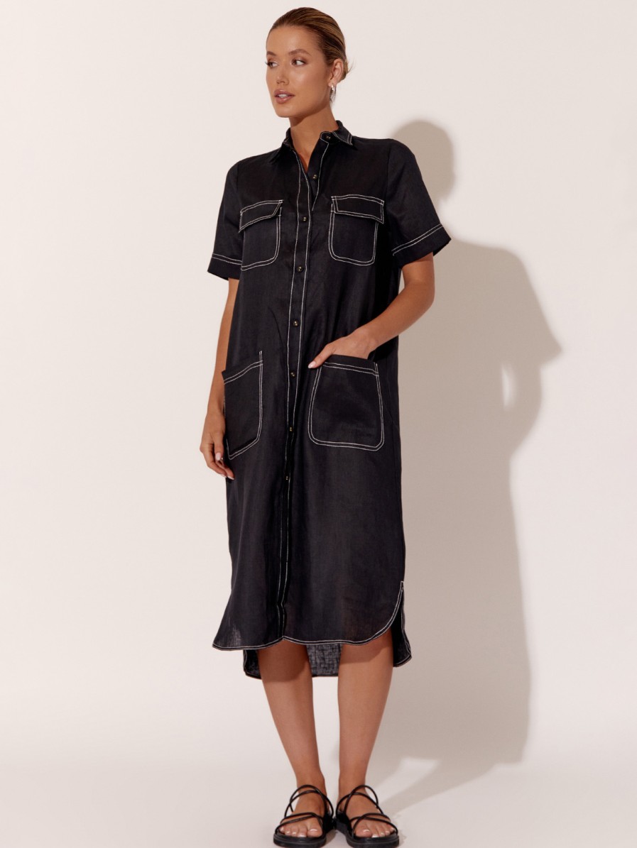 Dresses Vendor | Stitch Linen Shirt Dress Adorne - Florence Store