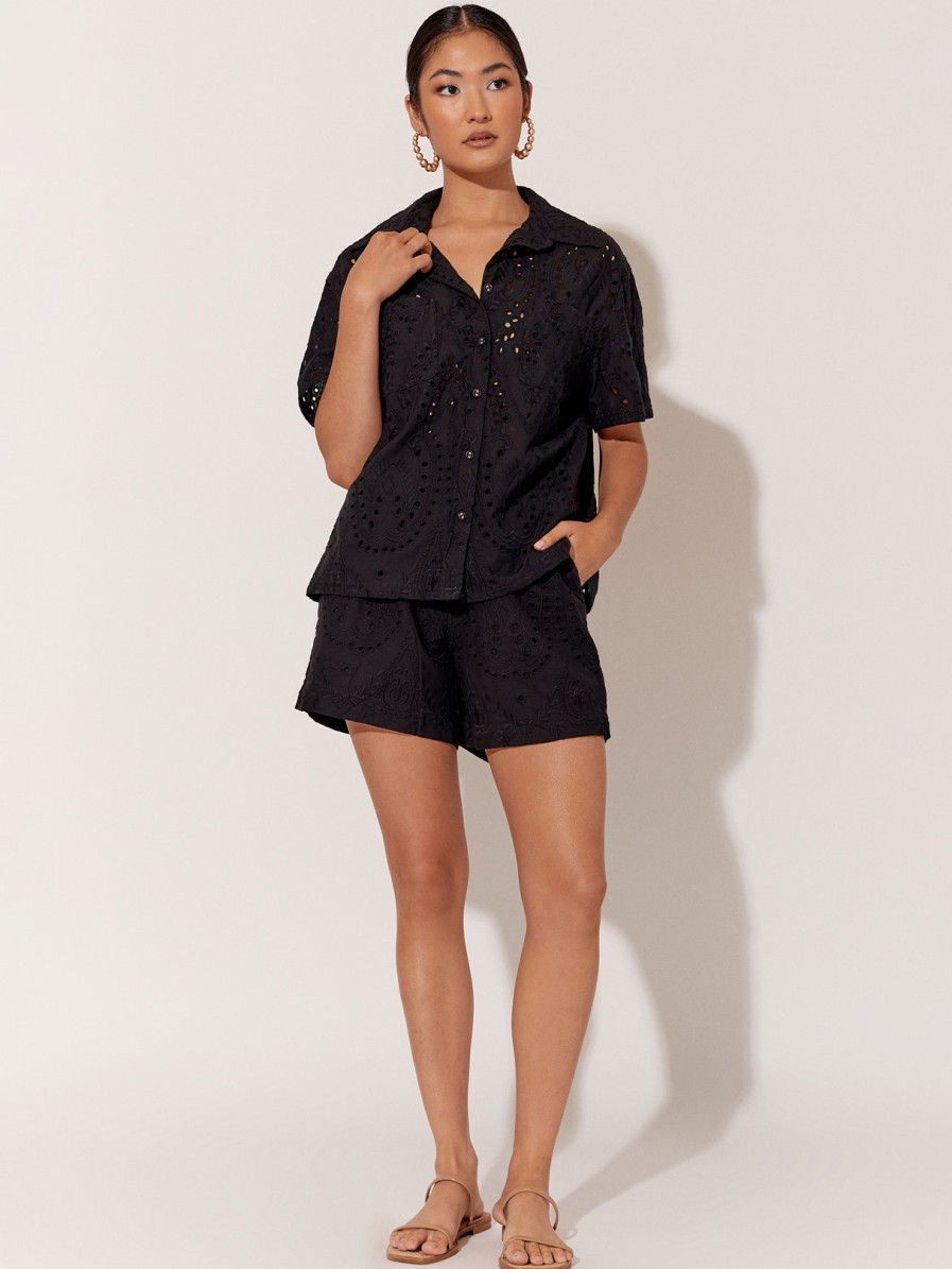 Tops Vendor | Relaxed Broderie Shirt Adorne - Florence Store