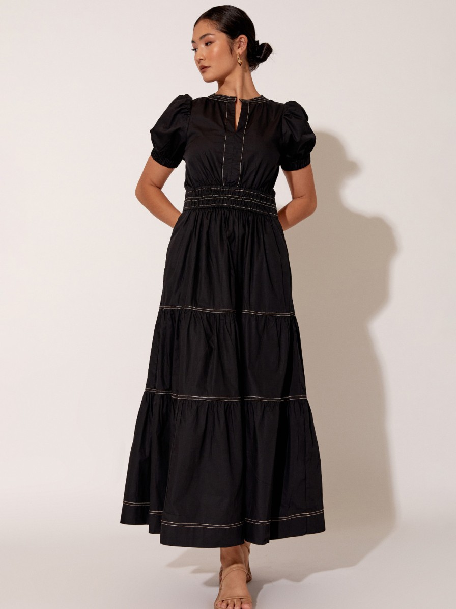 Dresses Vendor | Vee Pleat Poplin Dress Adorne - Florence Store