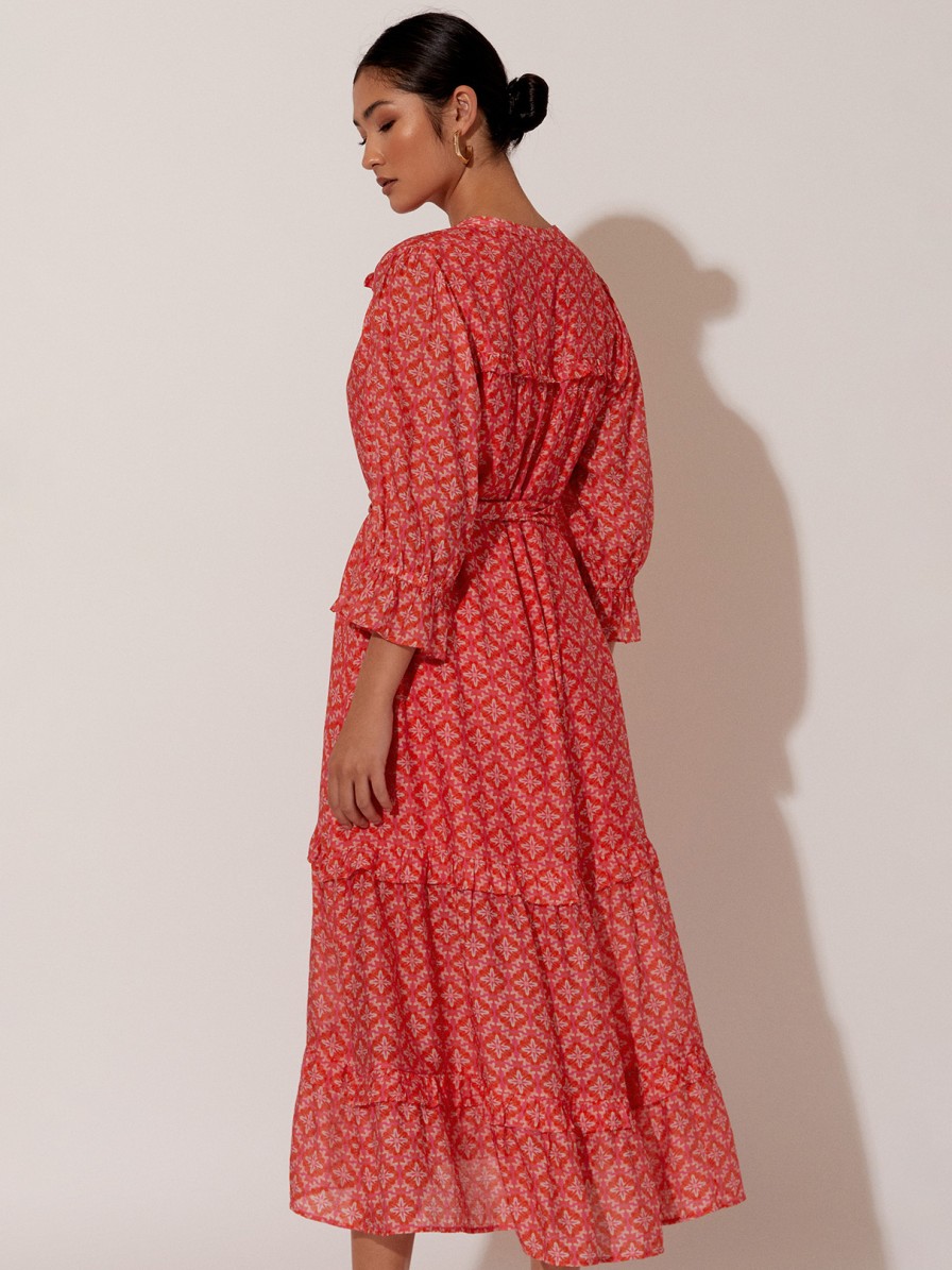 Dresses Vendor | Sheer Frill Dress - Tangerine - Adorne - Florence Store