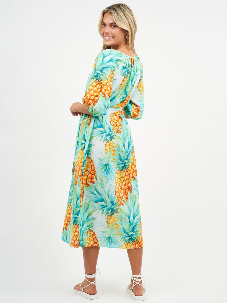 Dresses Vendor | Linen Midi Dress Liberty Rose - Florence Store