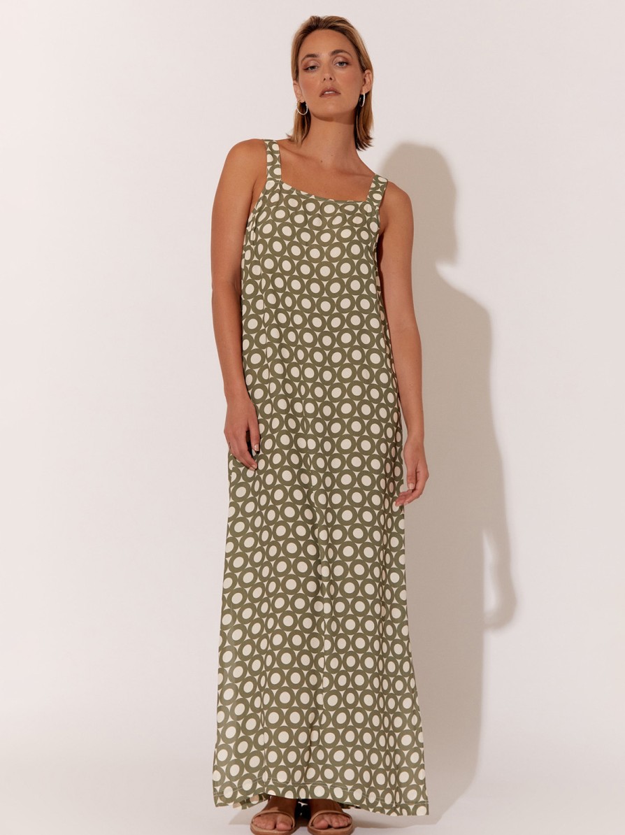 Dresses Vendor | Sleeveless Viscose Dress - Khaki - Adorne - Florence Store