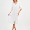 Dresses Vendor | Gather Sleeve Shirt Dress La Strada - Florence Store