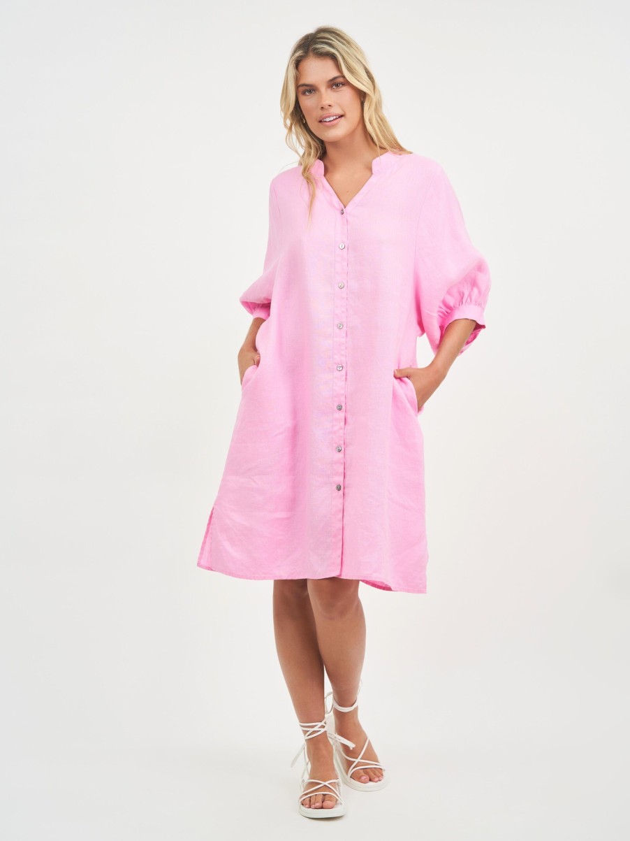 Dresses Vendor | Exaggerated Sleeve Linen Dress Worthier - Florence Store