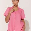 Tops Vendor | Vee Neck Shirt - Pink - Adorne - Florence Store