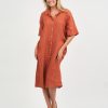 Dresses Vendor | Gather Sleeve Shirt Dress La Strada - Florence Store