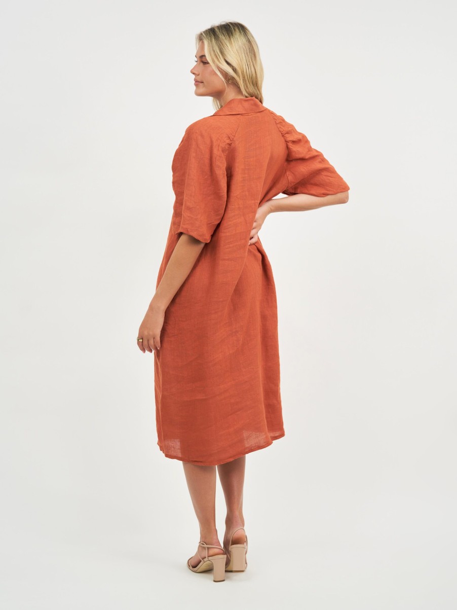 Dresses Vendor | Gather Sleeve Shirt Dress La Strada - Florence Store