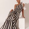 Dresses Vendor | Striped Linen Dress - Black - Adorne - Florence Store