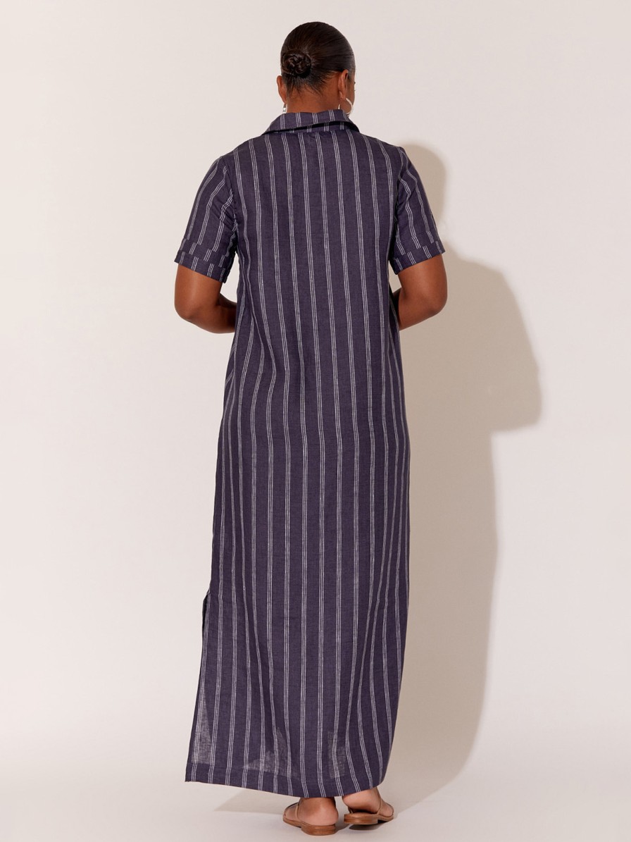 Dresses Vendor | Stripe Detail Maxi Dress - Navy - Adorne - Florence Store