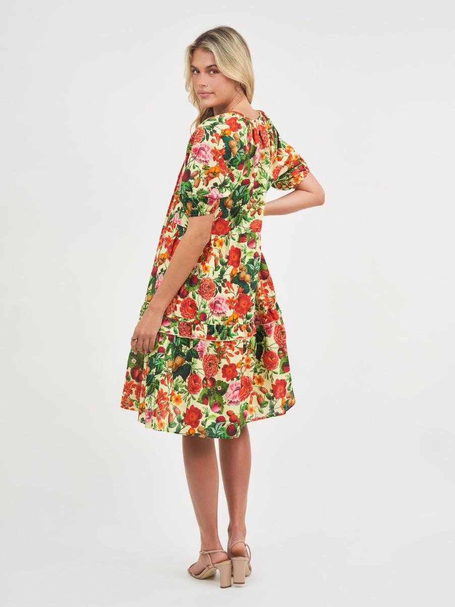 Dresses Vendor | Tier Frill Relaxed Dress - Tangerine - Liberty Rose - Florence Store