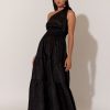 Dresses Vendor | Tier One-Shoulder Linen Dress - Black - Adorne - Florence Store