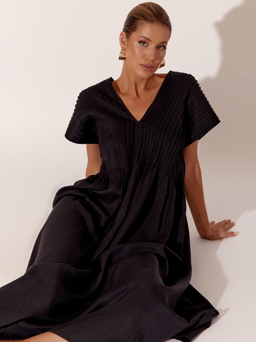 Dresses Vendor | Pleat Neckline Dress Adorne - Florence Store