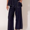 Bottoms Vendor | Stitch Detail Denim Pant - Denim - Adorne - Florence Store