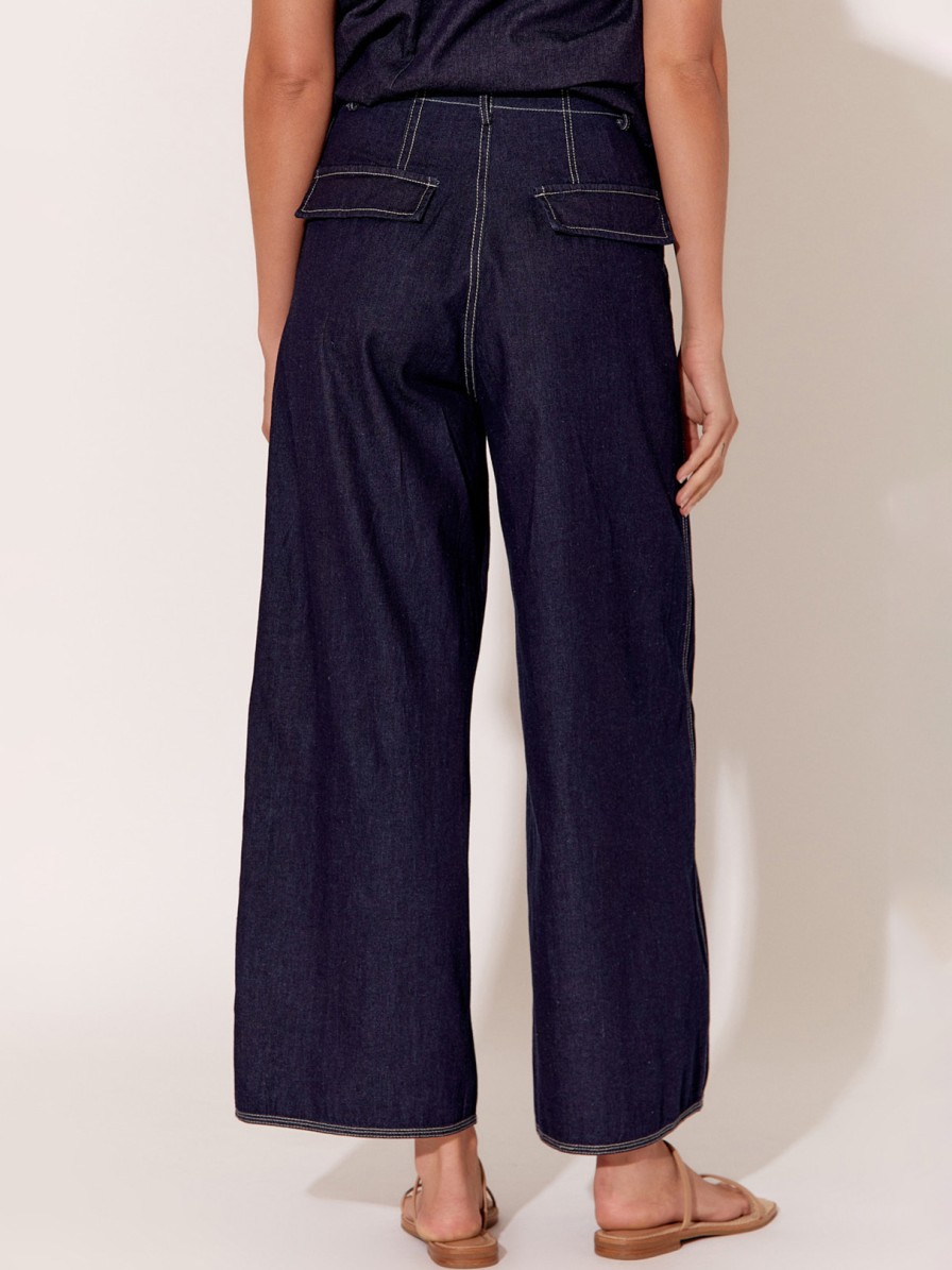 Bottoms Vendor | Stitch Detail Denim Pant - Denim - Adorne - Florence Store