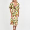 Dresses Vendor | Tie Bust Linen Dress - Khaki - Liberty Rose - Florence Store