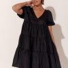 Dresses Vendor | Puff Sleeve Dress - Black - Adorne - Florence Store