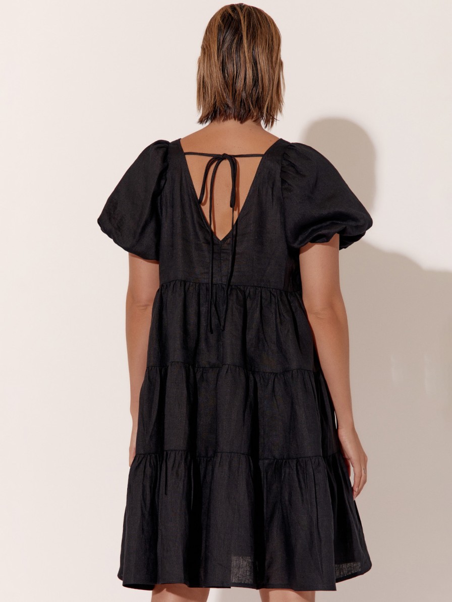 Dresses Vendor | Puff Sleeve Dress - Black - Adorne - Florence Store