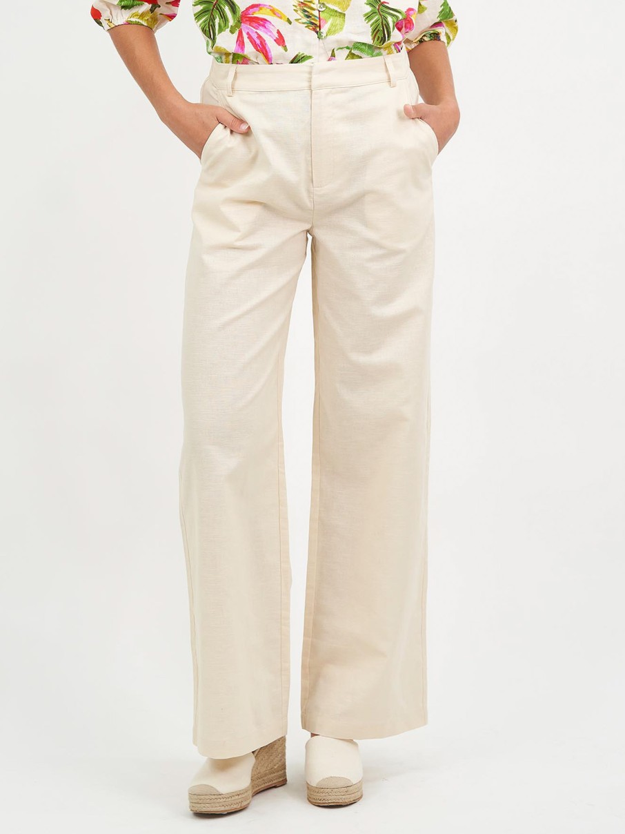 Bottoms Vendor | Essential Linen Pant - Natural - Liberty Rose - Florence Store