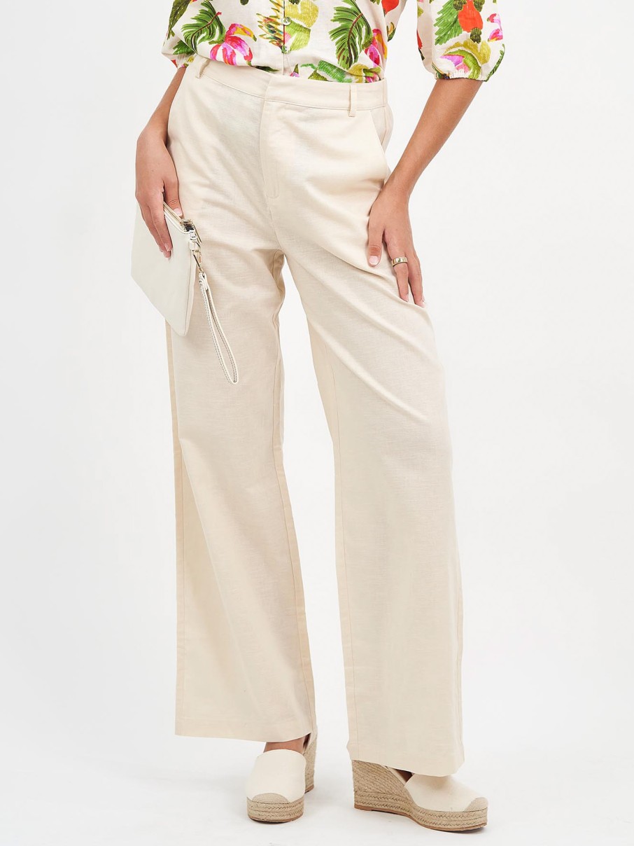 Bottoms Vendor | Essential Linen Pant - Natural - Liberty Rose - Florence Store