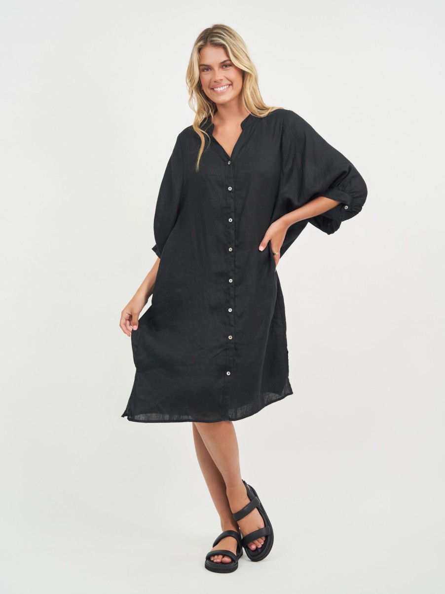 Dresses Vendor | Exaggerated Sleeve Linen Dress Worthier - Florence Store