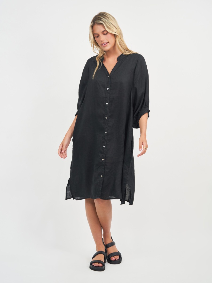 Dresses Vendor | Exaggerated Sleeve Linen Dress Worthier - Florence Store